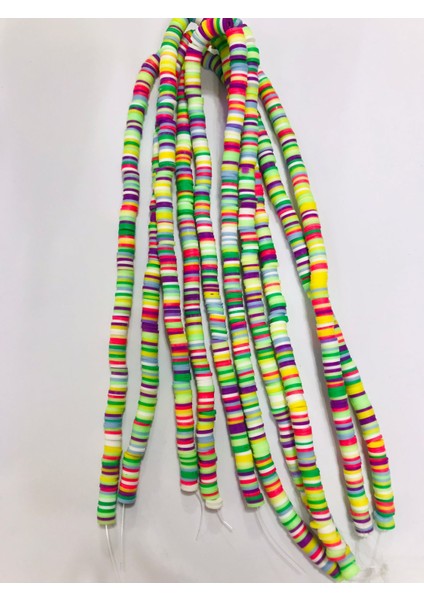 Livza Bijuteri 6mm Karışık Mix Renk Polimer Kil Fimo Boncuk DIZISI,40CM Hamur Boncuk Fimo Dizi fiyatları