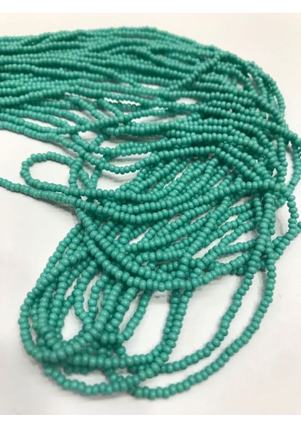Kum Boncuk , Turkuaz Renk Kum Boncuk Dizisi, mm Yuvarlak 40CM Dizi