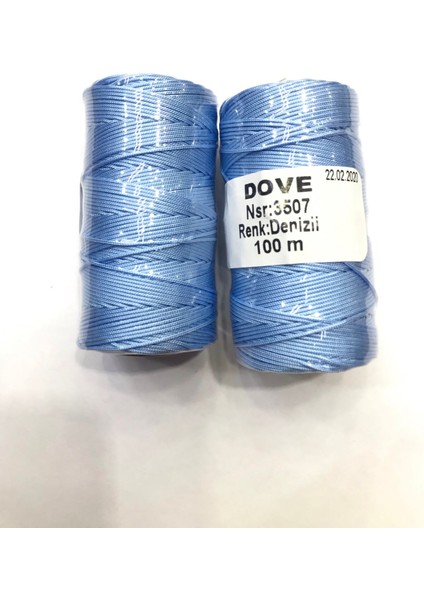 Livza Bijuteri paraşüt Ipi , Mavi Renk Ip , Takı Malzemesi 100 Mt.