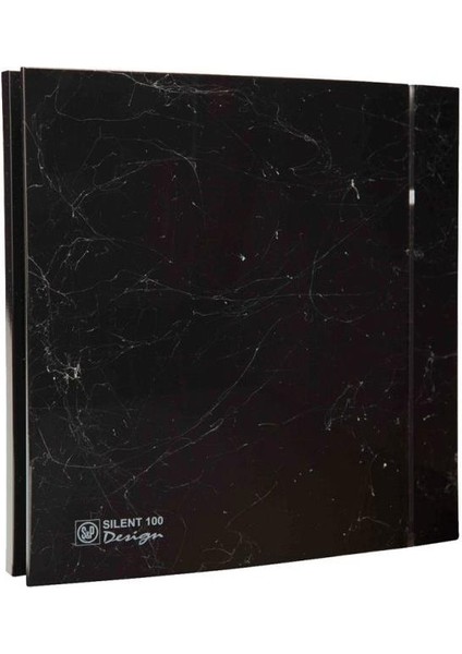 Dekoratif Siyah Mermer Havalandırma Fanı Marble Black Silent 100 Cz Design Ultra Sessiz Banyo Wc Aspiratörü Soler Palau Estetik Dizayn