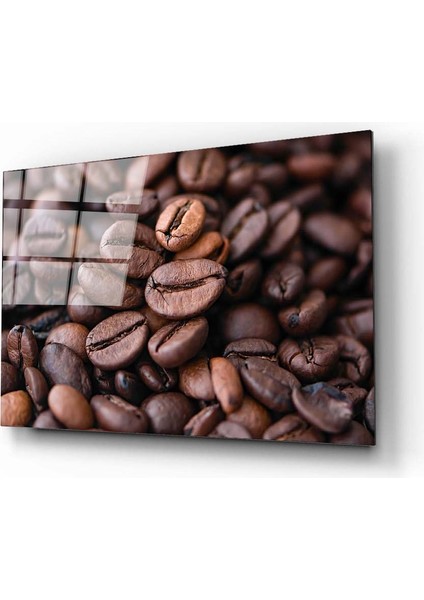 Kahve Çekirdeği Cam Tablo