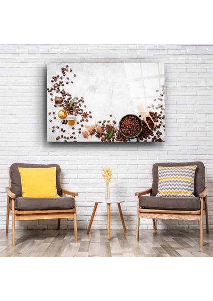 Kahve Çekirdeği 2 Cam Tablo fiyatları