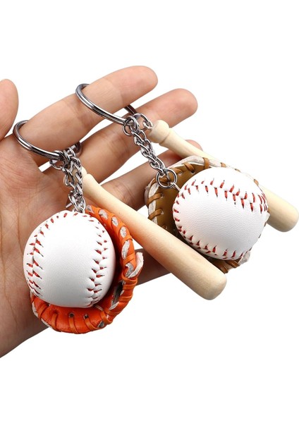 Buffer® Gerçekçi Beyzbol Tasarımlı Şık Anahtarlık Kolye Çanta Süsü Baseball Keychain