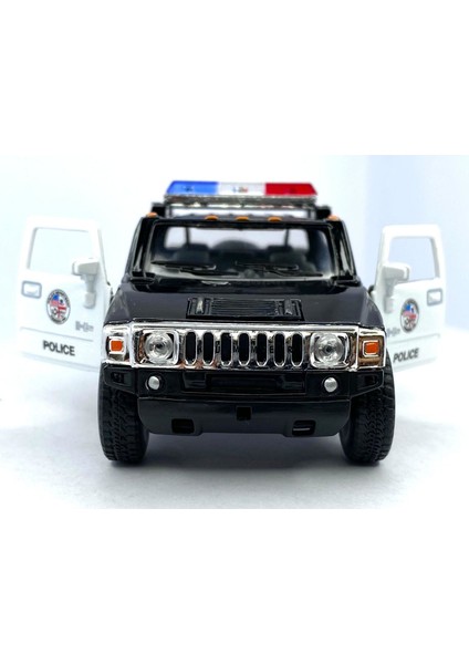 Oyuncak Metal Çek Bırak Araba 2005 Hummer H2 Sut (Police)