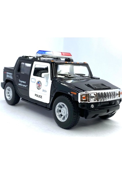 Oyuncak Metal Çek Bırak Araba 2005 Hummer H2 Sut (Police)