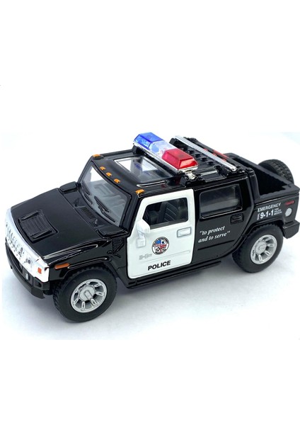 Oyuncak Metal Çek Bırak Araba 2005 Hummer H2 Sut (Police)