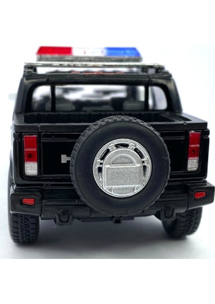 Oyuncak Metal Çek Bırak Araba 2005 Hummer H2 Sut (Police)