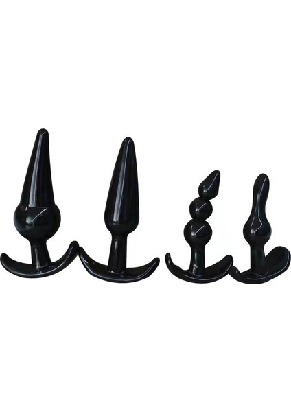 Lilitu Shop 4 Parça Anal Plug Seti - Siyah