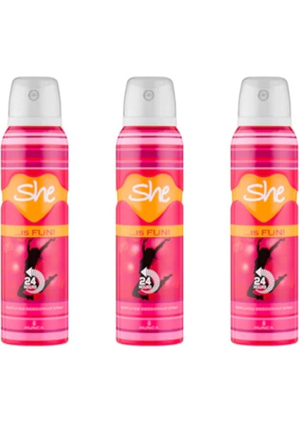 Kadın Is Fun Deodoratn 150 ml x 3'lü Paket