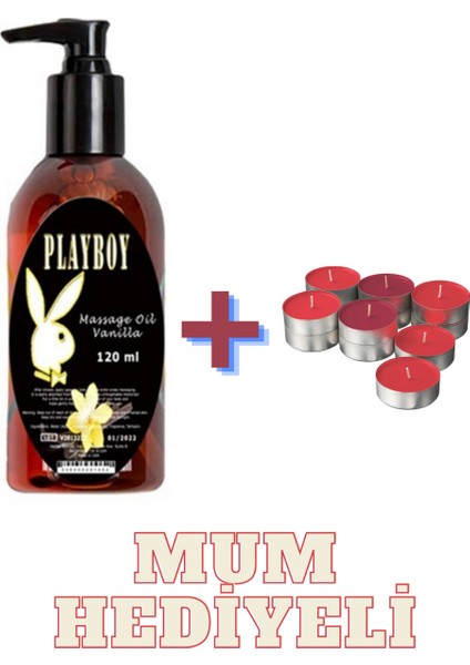 Playboy Strawberry Massage Oil Çilek Aromalı Vücut Masaj Yağ 120 ml