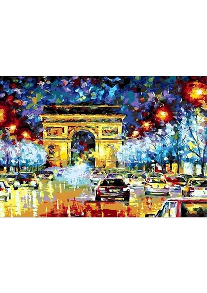 Canvas Zafer Takı Sönmeyen Ateş Sayılarla Boyama Seti Kasnaklı 100 x 140 cm