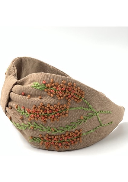 Mimoza Nakışlı Kahverengi Taç modelleri