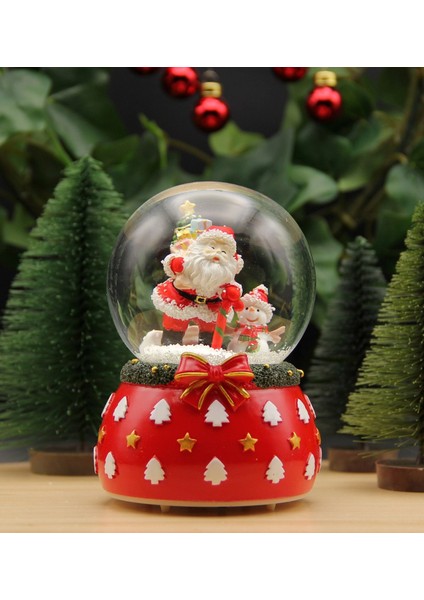Yılbaşı Kar Küresi Noel Işıklı ve Müzikli Christmas Noel Baba Hediye Paketli fiyatları
