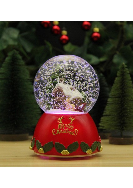 Yılbaşı Kar Küresi Noel Işıklı ve Müzikli Christmas Noel Baba Evi