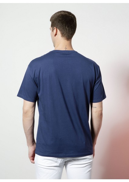 I-N16 Bisiklet Yaka Kısa Kol Lacivert Erkek T-Shirt modelleri