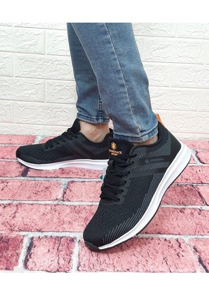Strong Siyah Hafif Ithal Faylon Taban Athletıc Koşu Rahat ve Kaliteli Spor Ayakkabı modelleri