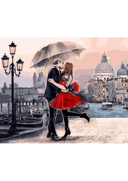 Canvas Ilanı Aşk Sayılarla Boyama Seti Rulo 90 x 110 cm