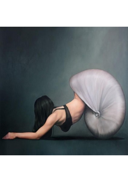 Canvas Salyangoz Kadın Sayılarla Boyama Seti Rulo 100 x 140 cm