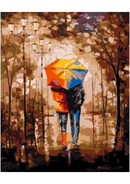 Canvas Sonbaharda Yürüyüş Boyama Seti Rulo 40 x 50 cm