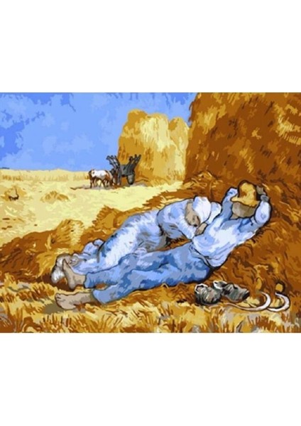 Canvas Öğle Uykusu Sayılarla Boyama Seti Rulo 70 x 90 cm