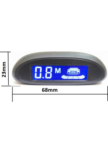 LCD Ekran Geri Vites Radarı, Yanlış Alarmları Önlemek Için Hassasiyet Ayarlanabilir (Yurt Dışından)