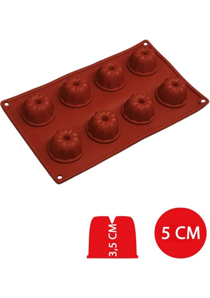 Flexmat Silikon Kek Kalıbı (Dilimli Mini, No:3)