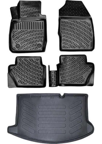 Ford Fiesta 2013-2018 3D Paspas+Bagaj Havuzu Seti