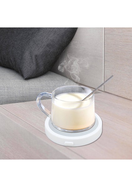 Elektrikli USB Kahve Kupa Isıtıcı Süt Sıcak Içecek Kupası Isıtma Pedi Coaster Beyaz Tutun (Yurt Dışından) fırsatları