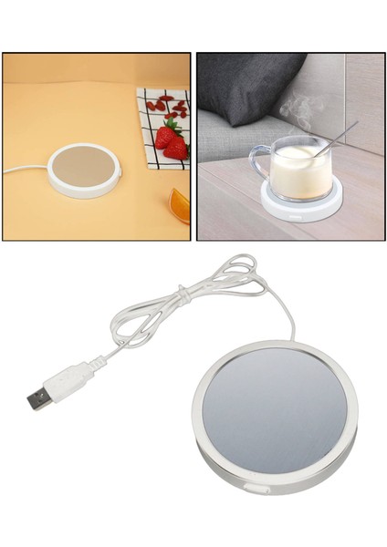 Elektrikli USB Kahve Kupa Isıtıcı Süt Sıcak Içecek Kupası Isıtma Pedi Coaster Beyaz Tutun (Yurt Dışından) indirimleri