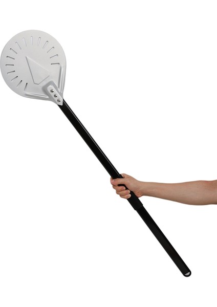 Anodize Alüminyum Alaşım Torna Pizza Kabuğu Kolu ile Pizza Kürek Fırın -, Çok 7 Inç Gümüş (Yurt Dışından)