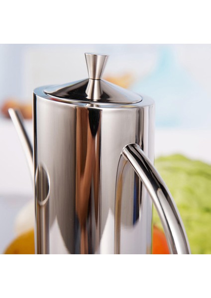 Paslanmaz Metal Sürahi Can Pourer Sirke Zeytinyağı Drizzler Dispenser 700ML (Yurt Dışından)