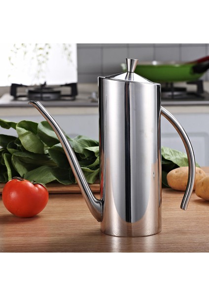Paslanmaz Metal Sürahi Can Pourer Sirke Zeytinyağı Drizzler Dispenser 700ML (Yurt Dışından)
