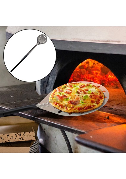 Eloksal Alüminyum Alaşım Torna Pizza Kabuğu Kolu ile Pizza Kürek Fırın -, Çok 8 Inç Siyah (Yurt Dışından)