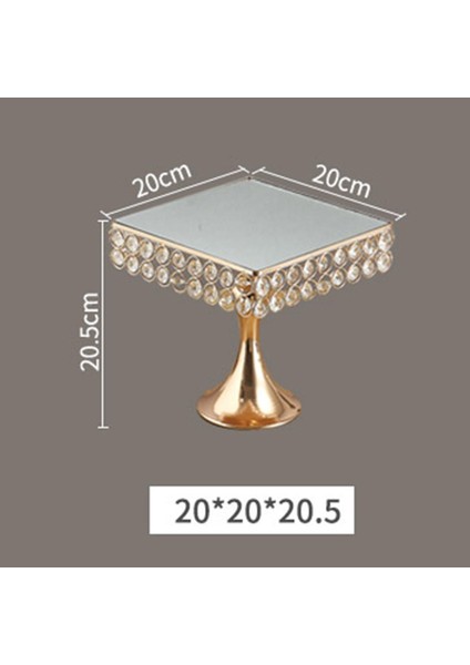 Işık Lüks Kek Standı Doku Ekran Kakma Kristal Kutlama Parti Için 20X20X20.5 cm (Yurt Dışından)