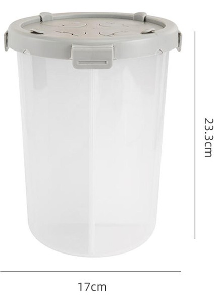 Şeffaf Mühürlü Kuru Gıda Konteyner Mutfak Malzemeleri Şeker Çay Unu Için Gri 3600 ml (Yurt Dışından) fiyatları