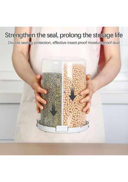 Şeffaf Mühürlü Kuru Gıda Konteyner Mutfak Malzemeleri Şeker Çay Unu Için Gri 3600 ml (Yurt Dışından) fırsatları