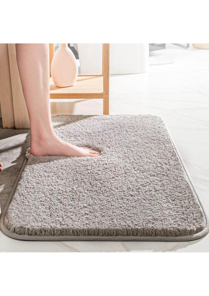 Yumuşak Banyo Halıları Su Emici Kaymaz Banyo Duş Mat Gri 40X60 cm (Yurt Dışından) fiyatları