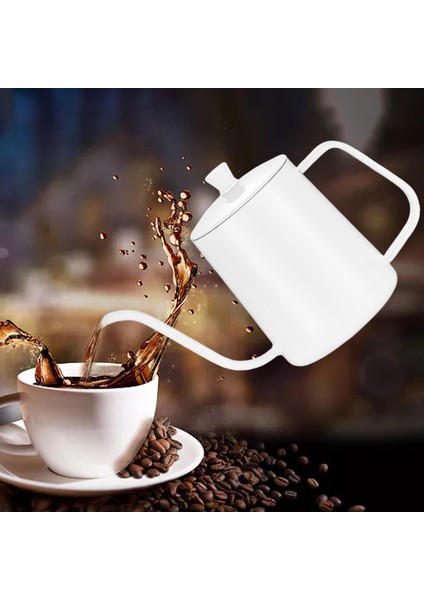 Paslanmaz Çelik Su Isıtıcısı Çay Pot Beyaz Çay Damla Kahve Sıcak Su 350 ml (Yurt Dışından)