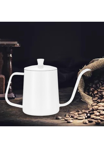 Paslanmaz Çelik Su Isıtıcısı Çay Pot Beyaz Çay Damla Kahve Sıcak Su 350 ml (Yurt Dışından)
