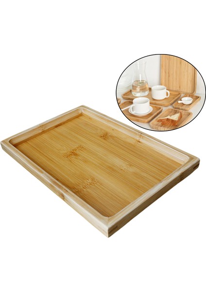 Ahşap Hizmet Tepsisi Rustik Ev Dekor Tutucu Akşam Yemeği Çikolata 11.02X7.48X1.18 Inç (Yurt Dışından) modelleri