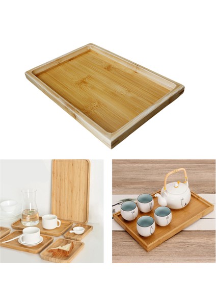 Ahşap Hizmet Tepsisi Rustik Ev Dekor Tutucu Akşam Yemeği Çikolata 11.02X7.48X1.18 Inç (Yurt Dışından) fırsatları