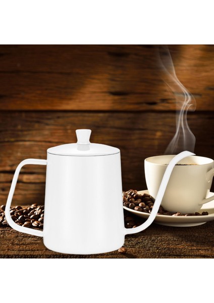 Paslanmaz Çelik Su Isıtıcısı Çay Potu Beyaz Çay Damla Kahve Sıcak Su 600 ml (Yurt Dışından)