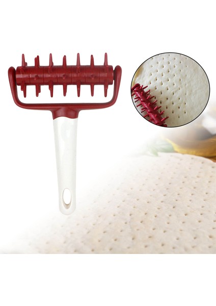 Pizza Rulo Docker Hamur Haddeleme Pins Spike Rulo Pasta Pasta Sandviç Kırmızı (Yurt Dışından) fırsatları