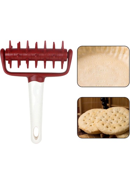 Pizza Rulo Docker Hamur Haddeleme Pins Spike Rulo Pasta Pasta Sandviç Kırmızı (Yurt Dışından) indirimleri