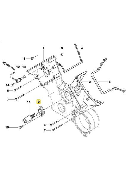 Bmw E38 E39 ve E53 M62 Uyumlu Motor Selenoid Valf Flanşı 11141435023