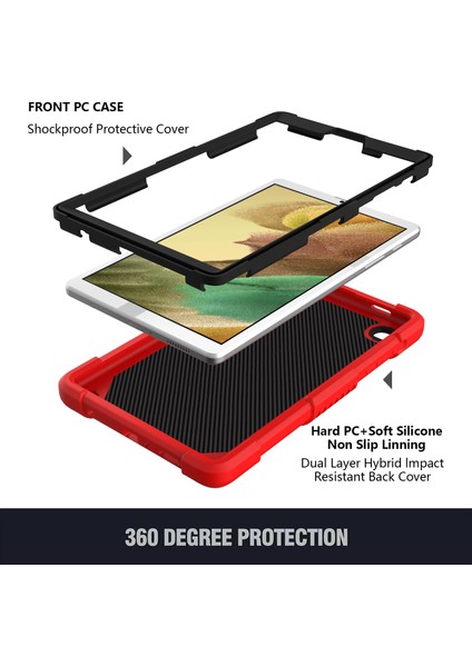 Samsung Galaxy Tab A7 Lite 8.7 Için Pc + Silikon Kılıf (Yurt Dışından) modelleri