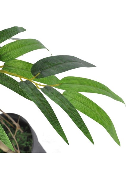 Yapay Ağaç Bambu Ağacı 2 Gövdeli Çalılı 90 x 70 cm Siyah Plastik Saksılı fiyatları