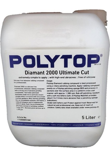 Diamant 2000 Ultimate Cut Agresif Kalın Pasta 5 Litre