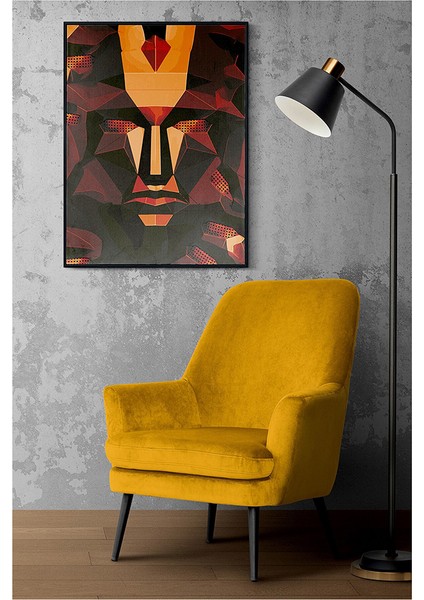 Çerçeveli Tablo Dekorasyon Squid Game Pano Sticker Ev Dekoru Tekli Çerçeve