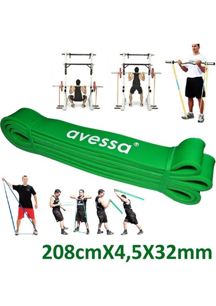 Latex Güç Bandı Direnç Lastiği Yeşil LPB32